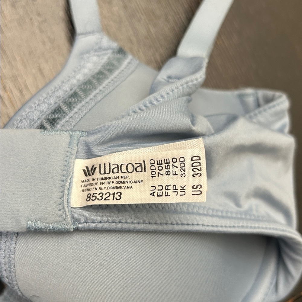 Wacoal Perfect Primer Contour Blue Padded Underwire Convertible Bra Size 32DD - Picture 7 of 7